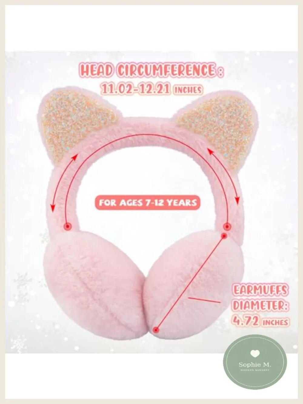 Kids Faux Fur Earmuffs Winter Ear Warmers for Girls Boys Adjustable